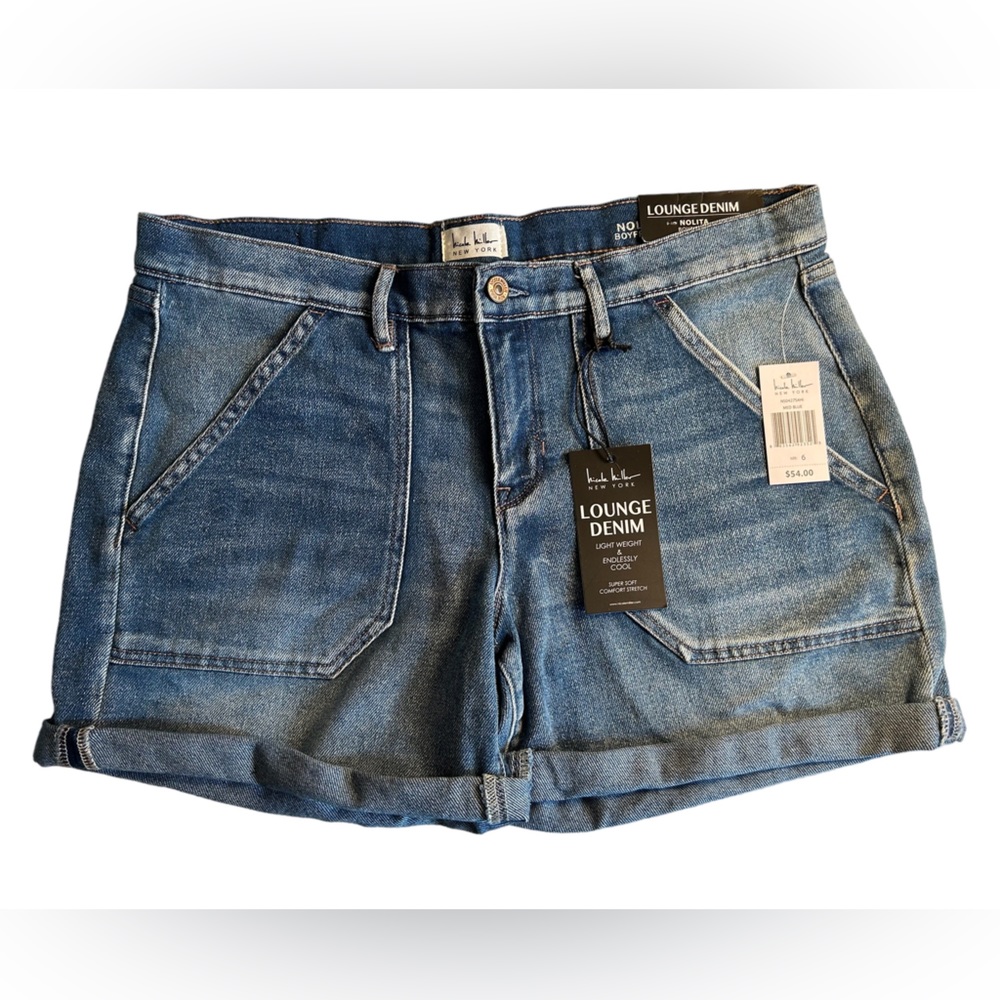 Nicole Miller Lounge Denim Nolita Boyfriend Shorts - Size 6
